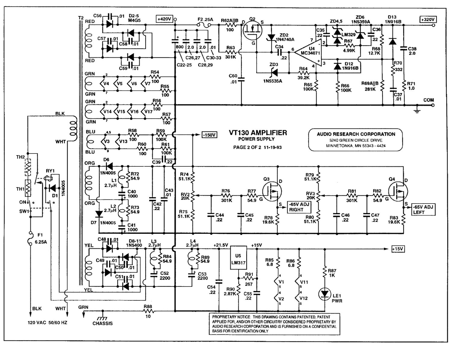 audio research vt 130 schematic 2